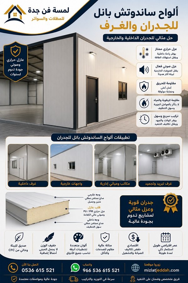 ألواح ساندوتش بانل للغرف