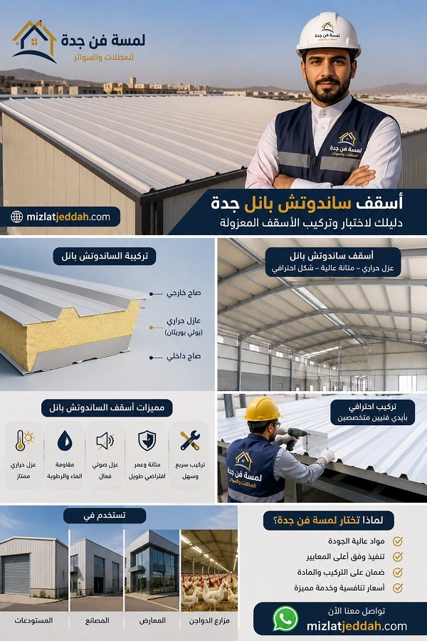 سقف ساندوتش بانل جدة