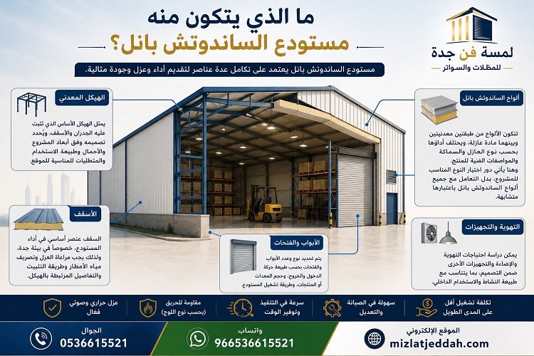 مكونات مستودع الساندوتش بانل