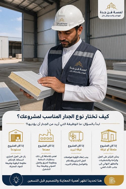 اختيار نوع جدار الساندوتش بانل المناسب لمشروعك 