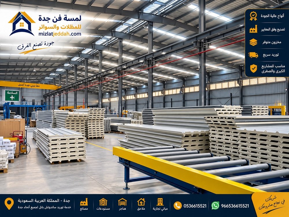 مصنع ساندوتش بانل جدة لتصنيع وتوريد ألواح الساندوتش بانل بأعلى معايير الجودة