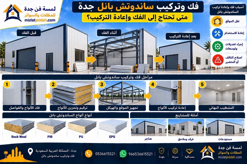 فك وتركيب ساندوتش بانل جدة .. متى تحتاج إلى الفك وإعادة التركيب