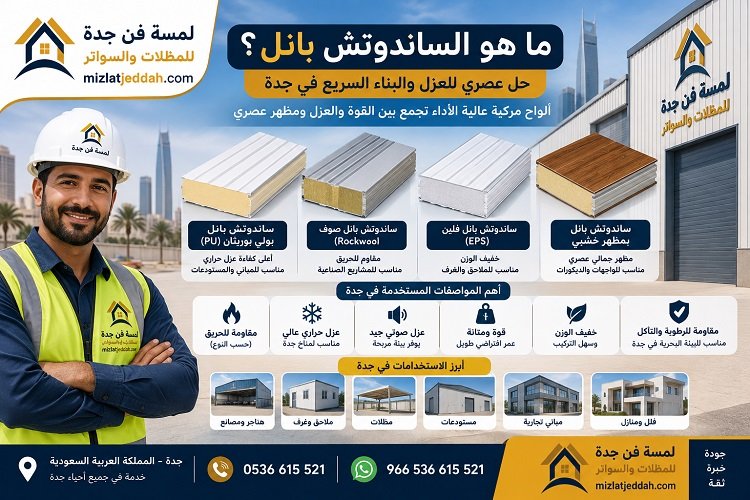 ما هو الساندوتش بانل؟ أنواعه ومواصفاته المستخدمة في جدة