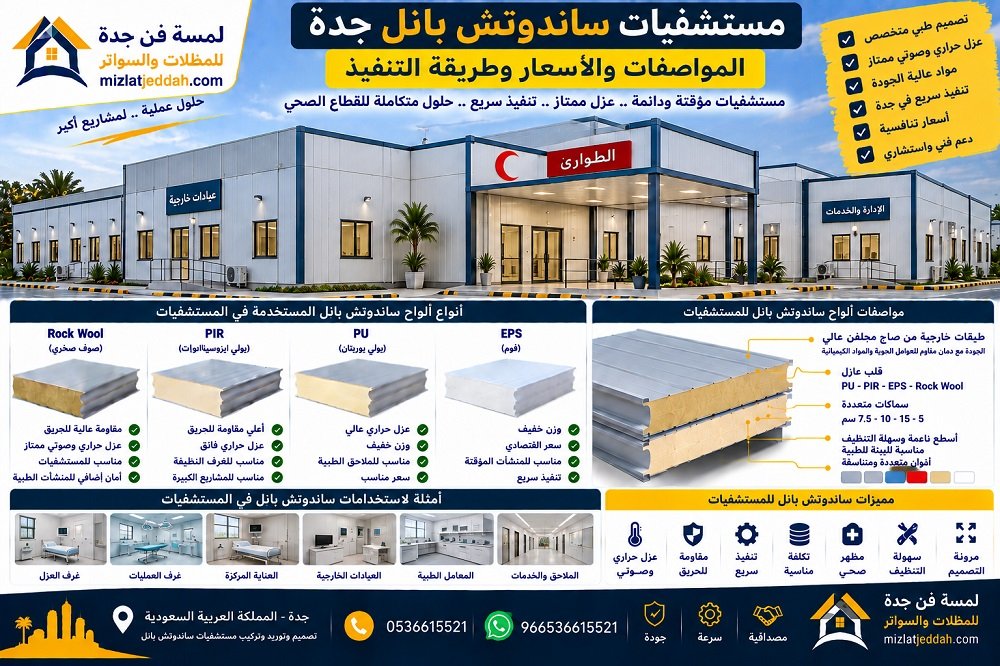 مستشفيات ساندوتش بانل جدة .. المواصفات والأسعار وطريقة التنفيذ